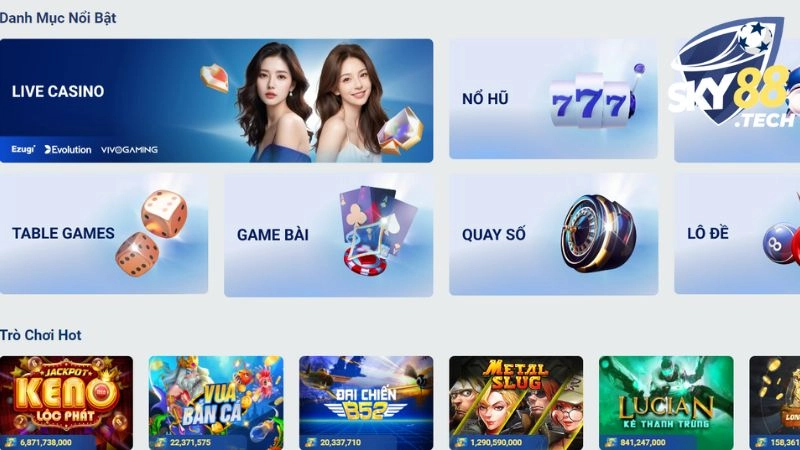 Bộ sưu tập đa dạng các trò chơi